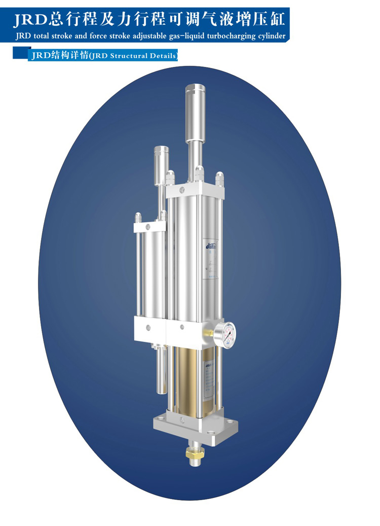 總行程及力行程可調(diào)增壓缸外觀結構圖